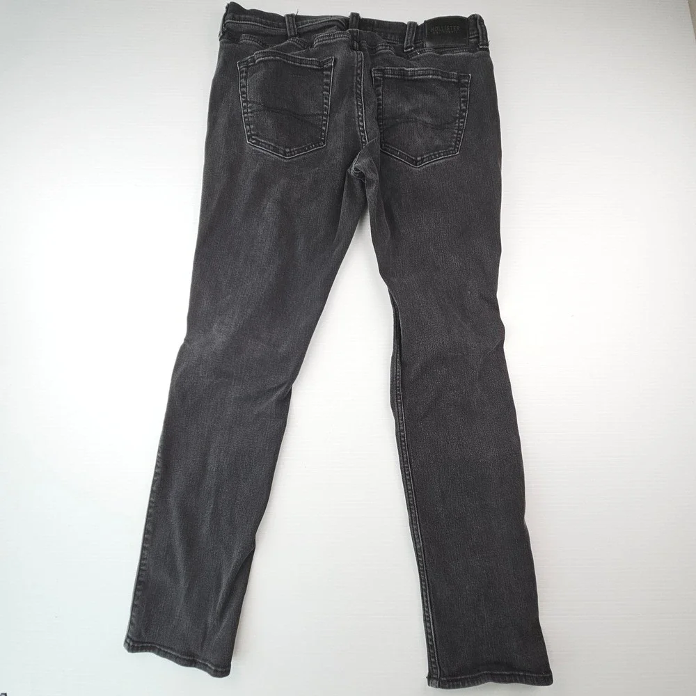 Hollister Advanced Stretch Skinny Jeans Mens 36x32 Distressed Black 331D2306
